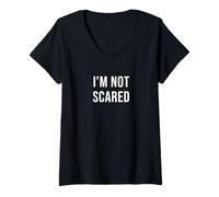 Womens I’m not Scared V-Neck T-Shirt