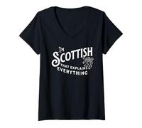 Women's I’m Scottish that Explains Everything V-Neck T-Shirt