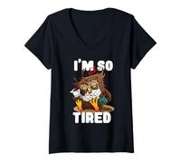 Womens I´m so tired pyjama sleeping V-Neck T-Shirt
