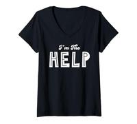 Womens I’m The Help Friend Bestie If Lost Drunk Bachelorette Party V-Neck T-Shirt