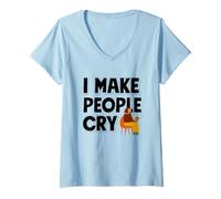 Women's I Make People Cry Published Author Novelist Book Author V-Neck T-Shirt