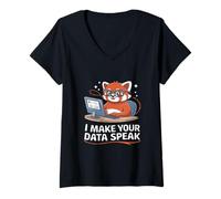 Womens I Make Your Data Speak Data Engineer Data Analyst Scientist V-Neck T-Shirt