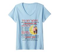 Women's I Married You Because I Cannot Live Without You Love My Wife V-Neck T-Shirt