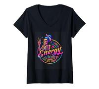 Womens I Match Energy So How We Gon' Act Today V-Neck T-Shirt