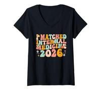 Women's I Matched Internal Medicine Match Day 2026 V-Neck T-Shirt