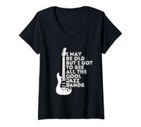 Womens I May Be Old But I Got To See All The Cool Jazz Bands V-Neck T-Shirt
