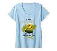 Women's I May Look Calm But in My Head Ive Bitten You 3 Times V-Neck T-Shirt