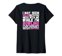Womens I May Seem Quiet And Reserved But If You Mess With Me Funny V-Neck T-Shirt