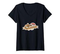 Women's I Might Poison Myself Funny Mushroom Foraging Mycologist V-Neck T-Shirt