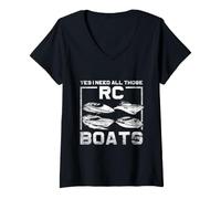 Women's I Nee All Those RC Boats RC Boat Remote Control Boat V-Neck T-Shirt