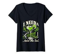 Womens I Need A Cocktail Hold The Tail Mixed Drink Shot Alcohol Bar V-Neck T-Shirt