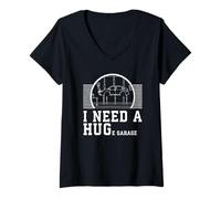 Women's I Need A Huge Garage Funny Car Mechanic V-Neck T-Shirt