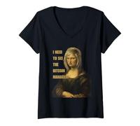 Womens I Need to See The Bitcoin Manager - Funny Karen Mona Lisa’s V-Neck T-Shirt