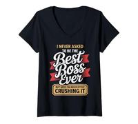 Women's I Never Asked to Be the Best Boss Ever Here I'm Crushing It V-Neck T-Shirt