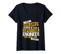 Women's I Never Dreamed I'd Grow Up to Be a Cool Engineer V-Neck T-Shirt