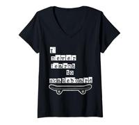 Women's I Never Learnt to Skateboard V-Neck T-Shirt