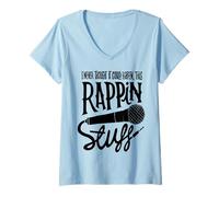 Womens I never Thought It Could Happen, This Rappin Stuff V-Neck T-Shirt