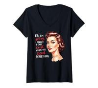 Women's I Only Exist When You Need Something Retro Housewifes V-Neck T-Shirt