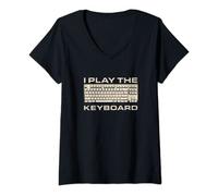 Womens I Play The Keyboard Gaming V-Neck T-Shirt