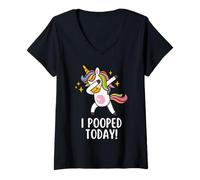 Womens I Pooped Today T Shirt V-Neck T-Shirt