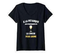 Women's I Preserve the Ozone Layer Aperitif pastis Petanque Humor V-Neck T-Shirt
