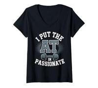 Womens I Put The at in Passionate Personal Trainer Athletic Trainer V-Neck T-Shirt
