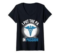 Womens I Put The PA in Passion Physician Assistant V-Neck T-Shirt