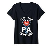 Womens I Put The PA in Patient Funny Physician Assistant PA V-Neck T-Shirt