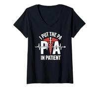 Womens I Put The PA in Patient Funny Physician Assistant V-Neck T-Shirt