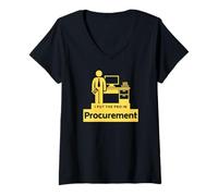 Women's I Put THE PRO in Procurement Funny Office Corporate Gift V-Neck T-Shirt