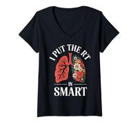 Womens I Put The RT In Smart Respiratory Therapist Funny V-Neck T-Shirt