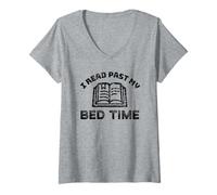 Womens I Read Past My Bed time Book Lover V-Neck T-Shirt