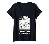 Womens I Read The Rules Board Player Board Game Board Game V-Neck T-Shirt