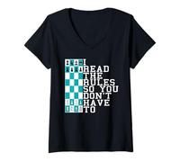 Womens I Read The Rules Even If You Don’t Chess Humor V-Neck T-Shirt