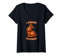 Women's I Regret Nothing - for Chocolate Loving Easter Rebels V-Neck T-Shirt
