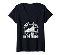 Women's I Resist to Keep My Feet On The Ground an Aerospace Engineer V-Neck T-Shirt