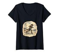 Women's I Run At Night Do Not Read Into It Night Running V-Neck T-Shirt