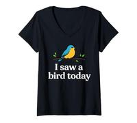 Womens i Saw a Bird Today V-Neck T-Shirt