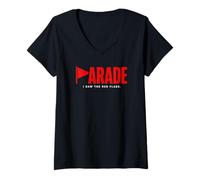 Women's I Saw The Red Flags - Thought It was A Parade V-Neck T-Shirt