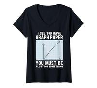 Womens I See You Have Graph Paper You Must Be Plotting Something V-Neck T-Shirt