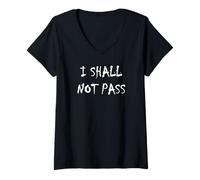 Womens I Shall Not Pass V-Neck T-Shirt