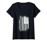 Womens I Share My Bed with Hot Girls Tow Truck Operator V-Neck T-Shirt