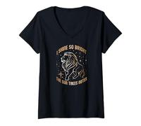 Womens I Shine SO Bright The Sun Takes Notes V-Neck T-Shirt