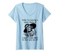 Women's I Slept Like Shit Don't Piss Me Off Today I Choose Violence V-Neck T-Shirt