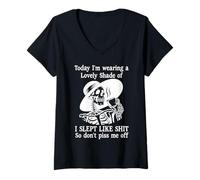 Women's I Slept Like Shit So Don't Piss Me Off I'm Choosing Violence V-Neck T-Shirt