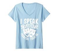 Womens I Speak Fluent Musical Theatre Drama Actor V-Neck T-Shirt