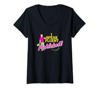 Womens I Speak Pickleball Sporty Pickleball Lovers Pickleball Funny V-Neck T-Shirt