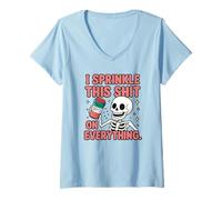 Womens I Sprinkle This On Everything Funny Spite V-Neck T-Shirt