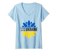 Womens I Stand With Ukraine V-Neck T-Shirt