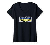 Womens I Stand With Ukraine V-Neck T-Shirt